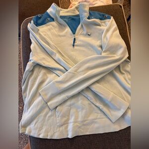 Vineyard Vines Zip-Up Sweater in Light Blue